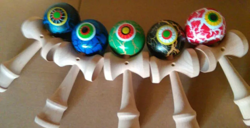 Кракле глаза деревянный бук Kendama шары умелые жонглирование шары профессиональные игрушки игры на открытом воздухе для детей взрослых