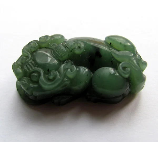 Дропшиппинг древнее ожерелье Pixiu подлинные ювелирные изделия темно зеленый