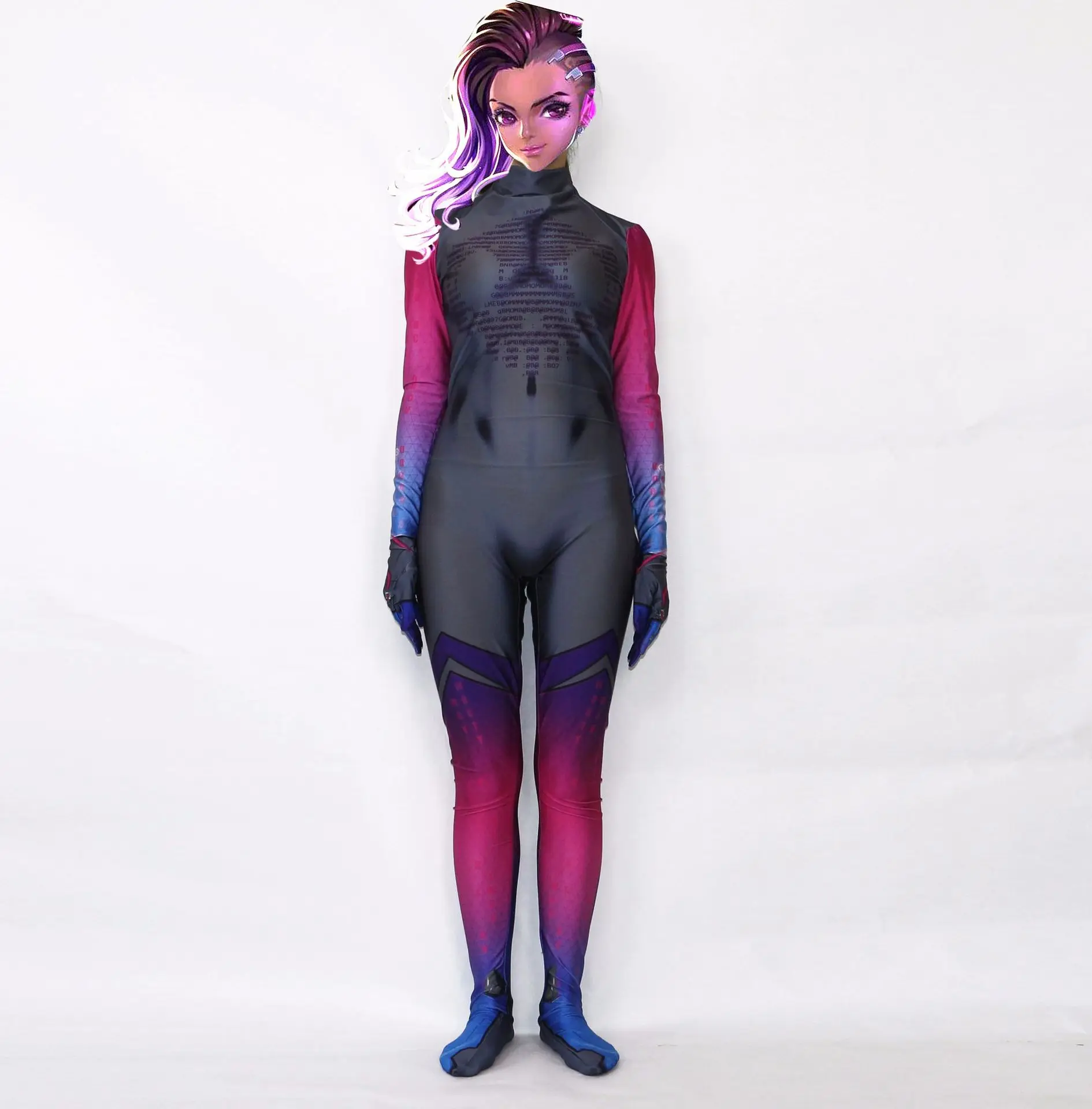 Ainiel DVA косплей костюм 3D принт лайкра спандекс два зентай D. VA комбинезон Holloween комбинезон Дети Девушки Женщины