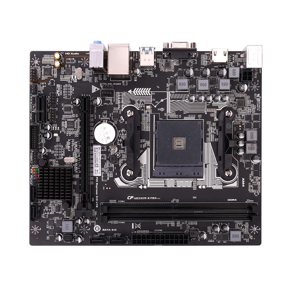 Цветная системная плата AB350M PRO V14 AMD B350/AM4 материнская плата VGA+ HDMI SATA3.0 6 ГБ/сек