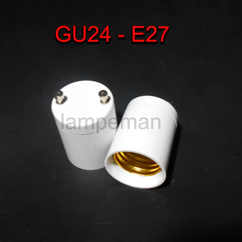 ABS gu24 к e27 адаптер гнездо галогенная CFL лампа база конвертер К держатель 2pin 85 265