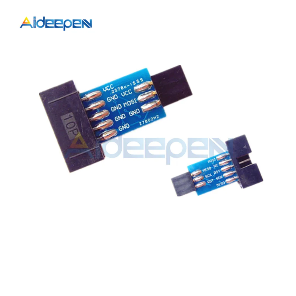 Плата адаптера с 10Pin на 6 Pin + USB программатор USBASP USBISP AVR ATMEGA8 ATMEGA128 ATtiny/CAN/PWM 2