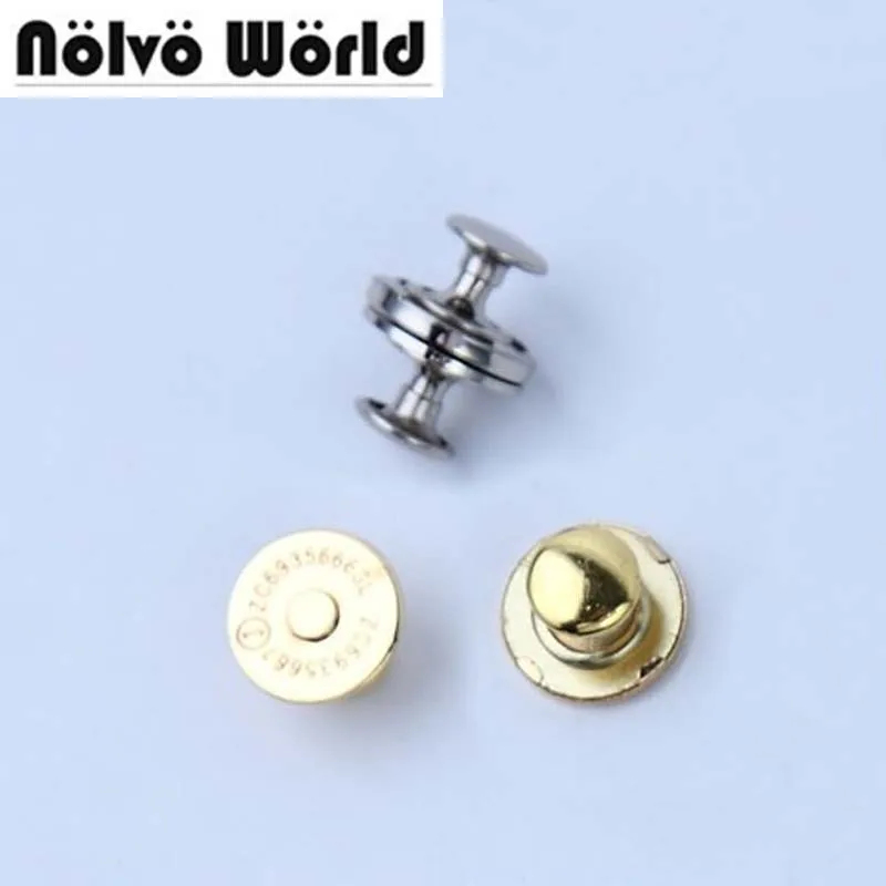 

14*2mm handbag purse wallet strong magnetic snap button with 2 caps clasp fastener for genuine leather bags sewing,free dropship