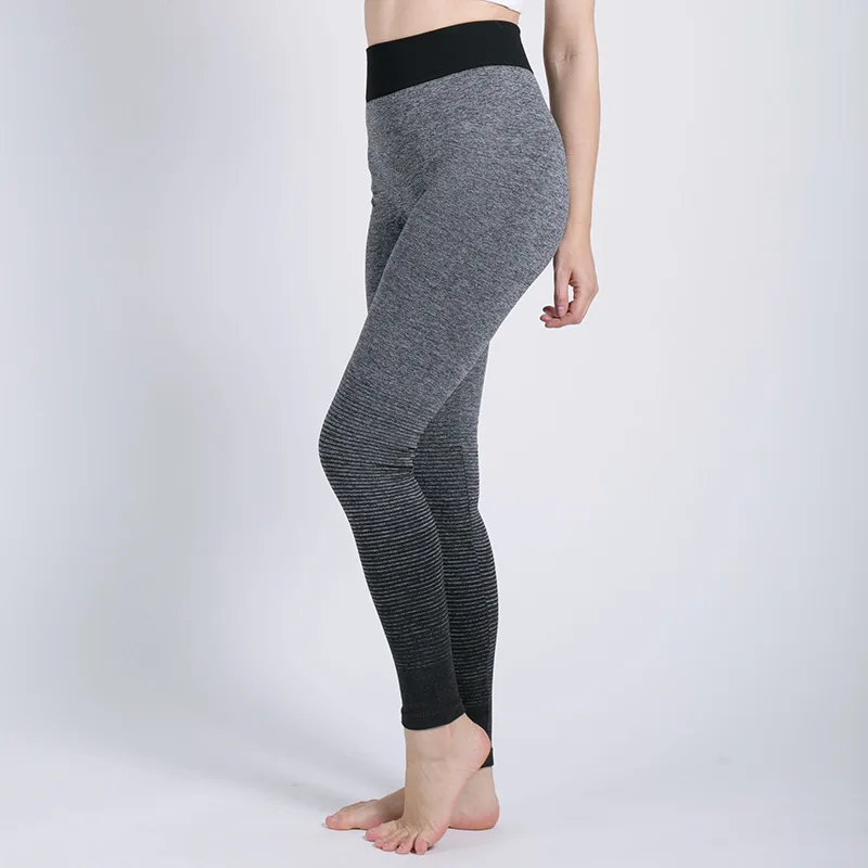 Классический Градиент печати Высокая талия Push Up леггинсы Для женщин пикантные