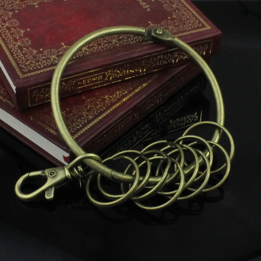 

1 PC Fashion KeyRing Key Chain 78mm 25mm Round Split Key Rings Keychain thickness:about 4mm K05230