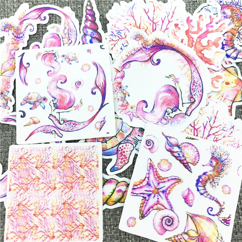 20 pcs Marine life Sticker Creative Personality Waterproof kids toys Laptop for Finger Skateboard Car Styling Dec | Дом и сад