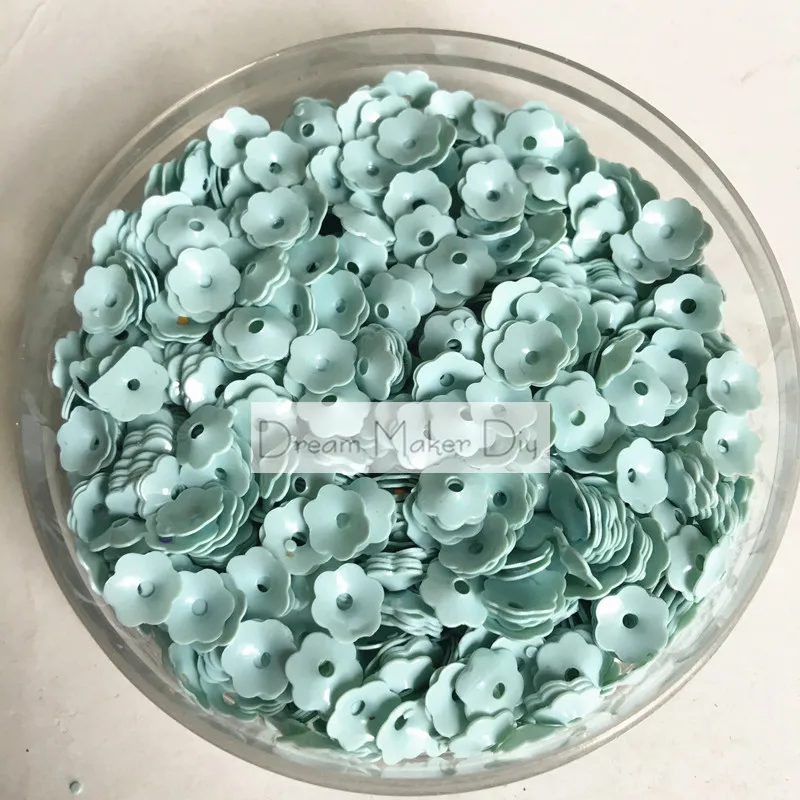 

2000pcs(50g) 4/6/8mm Plum Blossom Light Blue Cup Loose Sequin Paillette Sewing,Wedding Craft for DIY Garment Accessorie Confetti