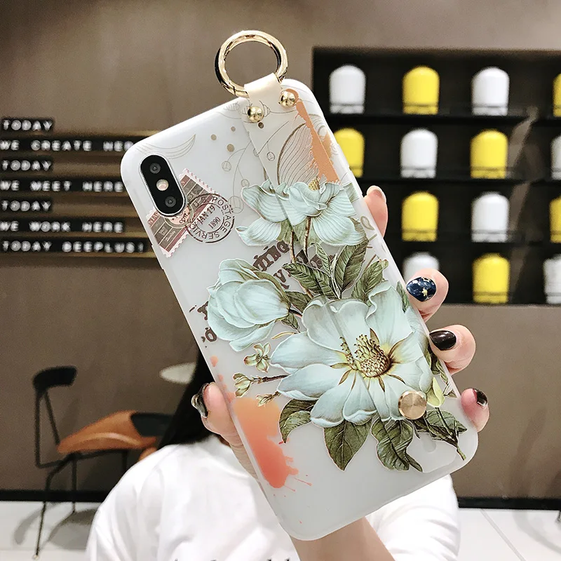 Мягкий чехол из ТПУ с ремешком на запястье для телефона Huawei P30 Pro P20 Lite P10 P Smart Plus Mate
