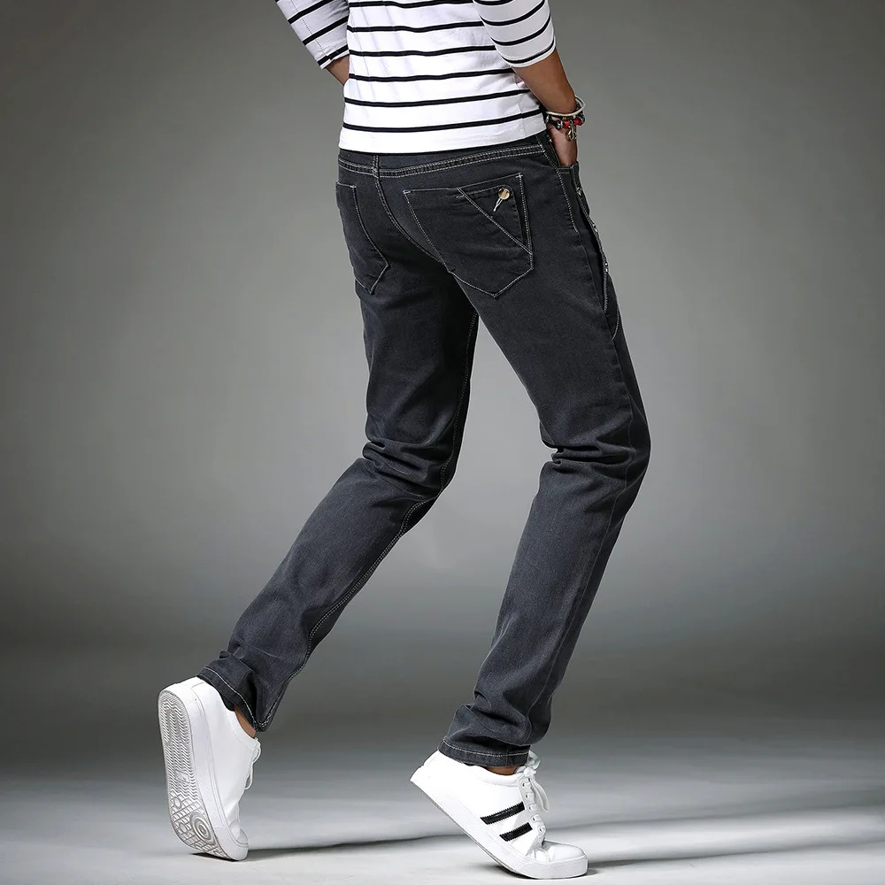 Мужские рваные джинсы в стиле хип хоп облегающие со средней талией весна лето 2019