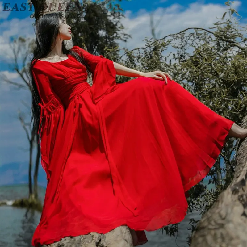 Платья Летние 2018 женские хиппи бохо одежда шикарное платье Пляжная мода женское