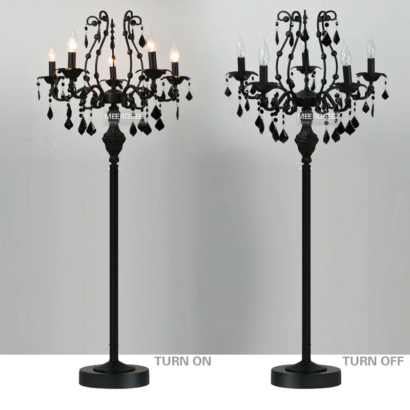 Винтажная 5 огней Хрустальная Напольная Лампа напольная подставка осветительная