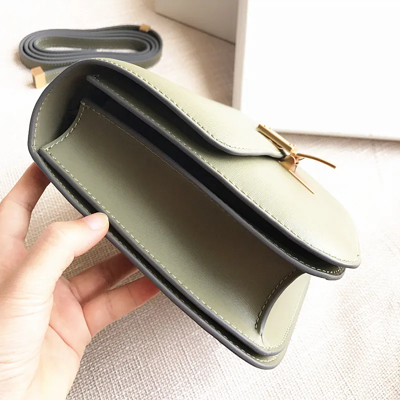 Bags for Women Tofu Wrapped Hand Rubbing Cow Skin Box Retro Small Square Bag Single Shoulder Oblique Bag Girl