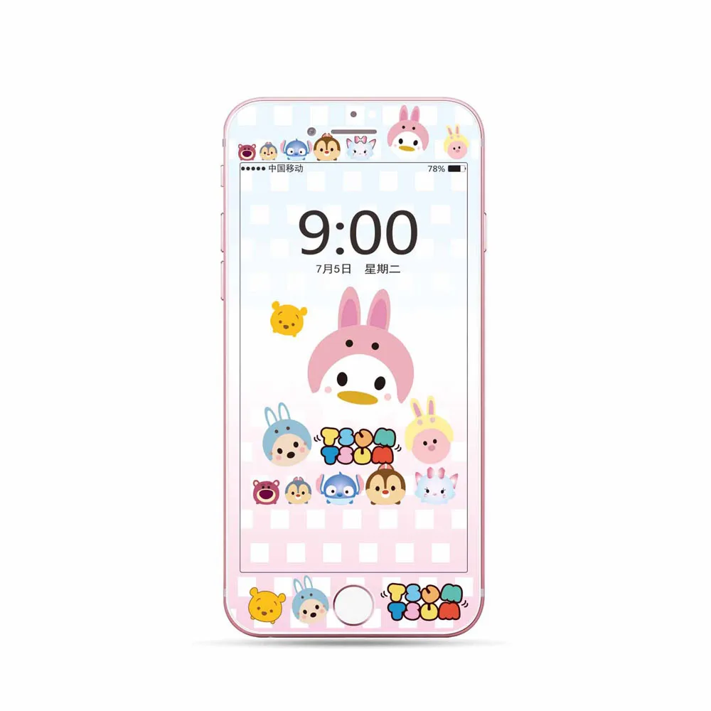 M266 Мультфильм закаленное Стекло Экран среднего класса против царапин для iPhone 7 8 6 6s плюс 3D HD для девочек всех крышка с защитой от взрыва полная защита пленка SJ32 - Цвет: M266