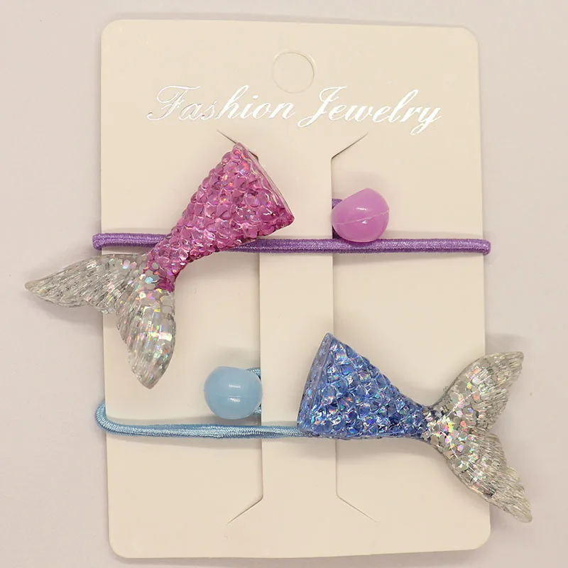 Детский головной убор с хвостом Русалочки 2 шт. эластичные резинки для волос в