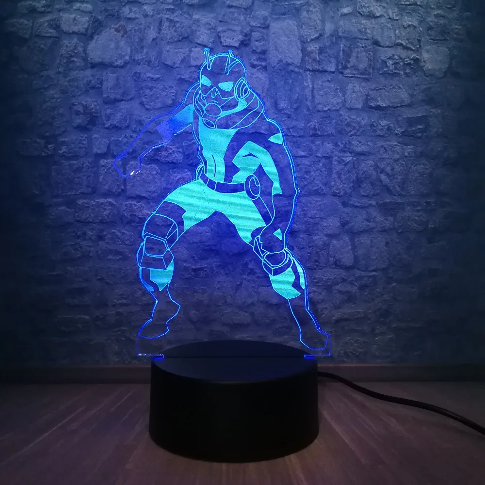Новинка комический муравей человек Marvel Hero 3D лампа многоцветный светодиодный