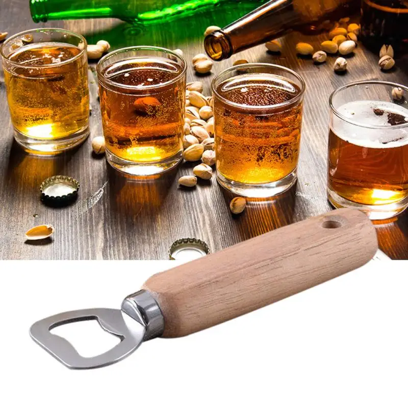 1 шт. ручной барменный открывалка для бутылок с деревянной ручкой вино пиво
