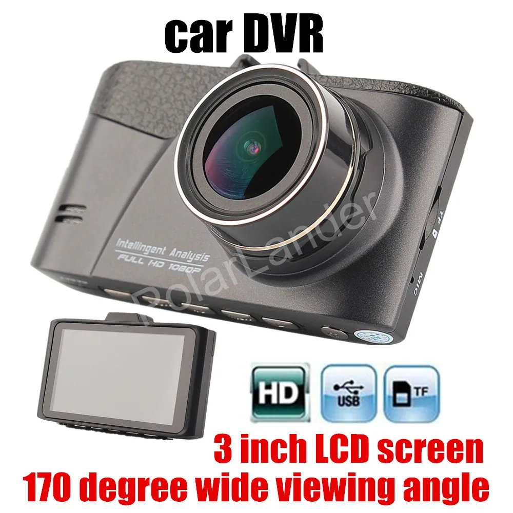 Автомобильная камера DVR Full HD 1080 P цифровой видеорегистратор с углом обзора 170