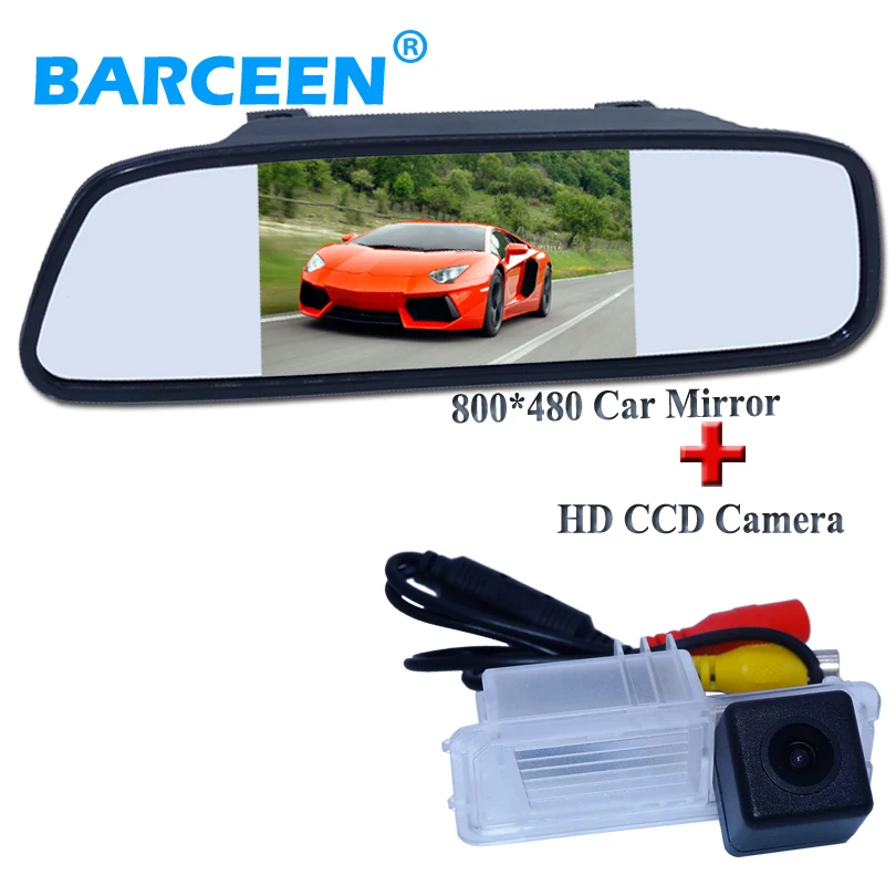 

4.3"TFT LCD Car Rearview Monitor +HD Car Rear View Backup Reverse Camera For VW 12-15Polo hatachback/Magotan/New bora