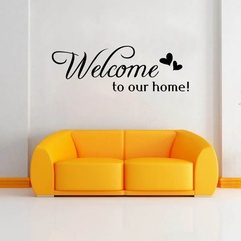 

Welcome To Our Home Quote Wall Stiker Home Decorative Removable Vinyl Wall Stickers For Living Room Hotel Bedroom Decor