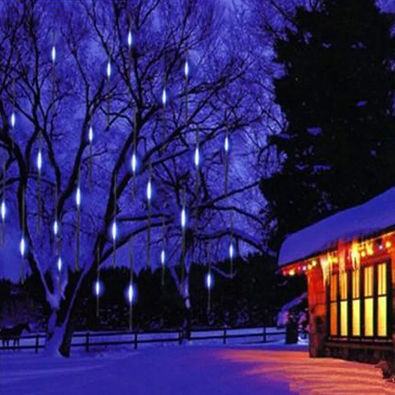 2020 сказочные огни гирлянда романтические трубки метеоритный дождь Светодиодная