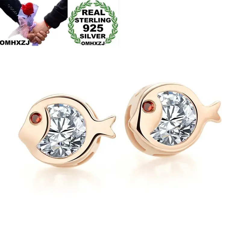 Женские серьги-гвоздики из серебра 925 пробы с фианитом