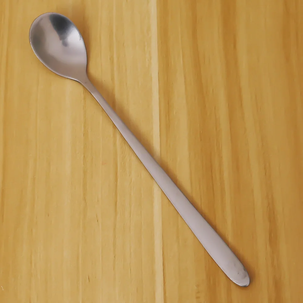 Нержавеющая сталь Кофе латте льда Чай крем ложки с длинной ручкой ложка столовые