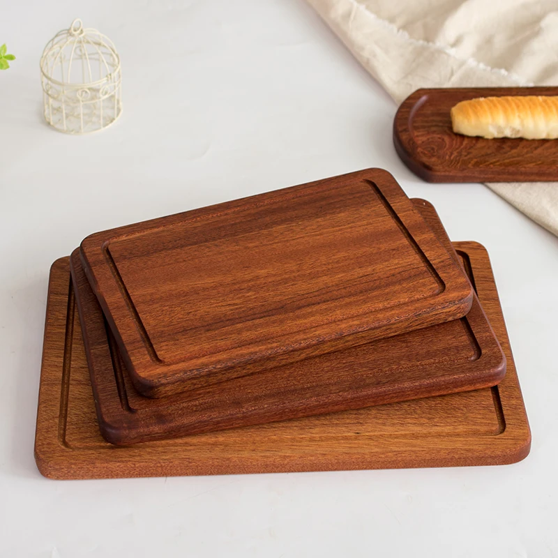 Sapele домашняя тарелка для стейка деревянный поднос разделочная доска макет