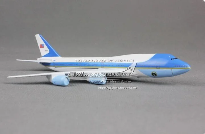 Модель самолета ВВС США one B747-200 Airlines 16 см Мужская игрушка подарок на день рождения