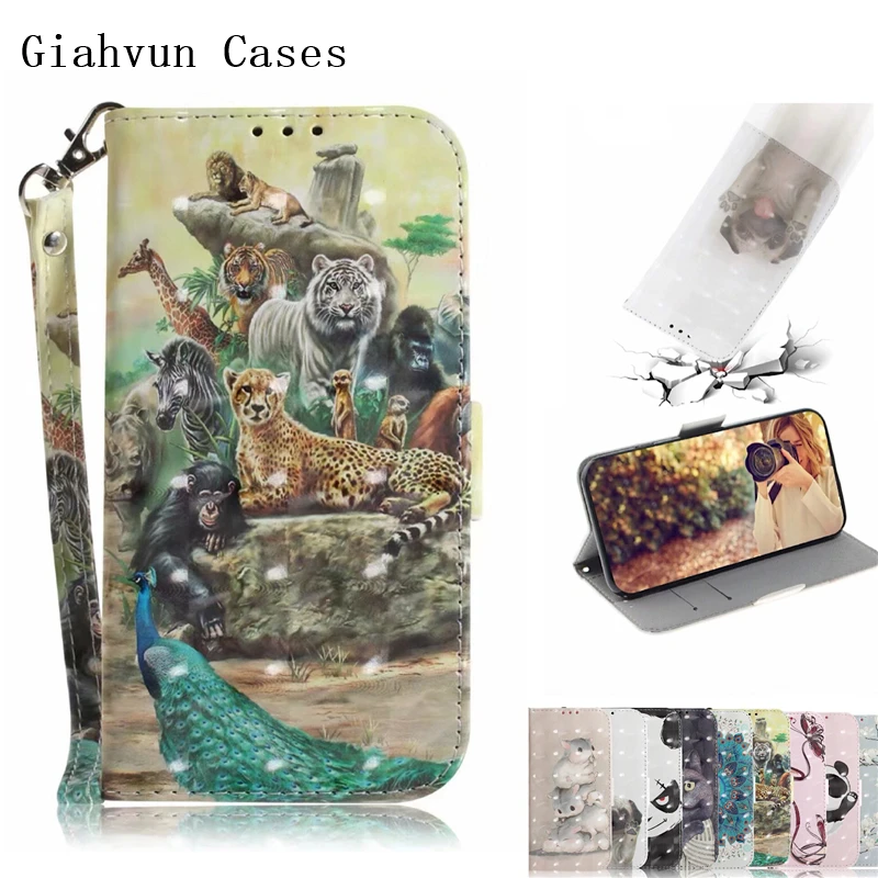 Милый кошелек с принтом животных мягкая кожа держатель для карт подставка магнит