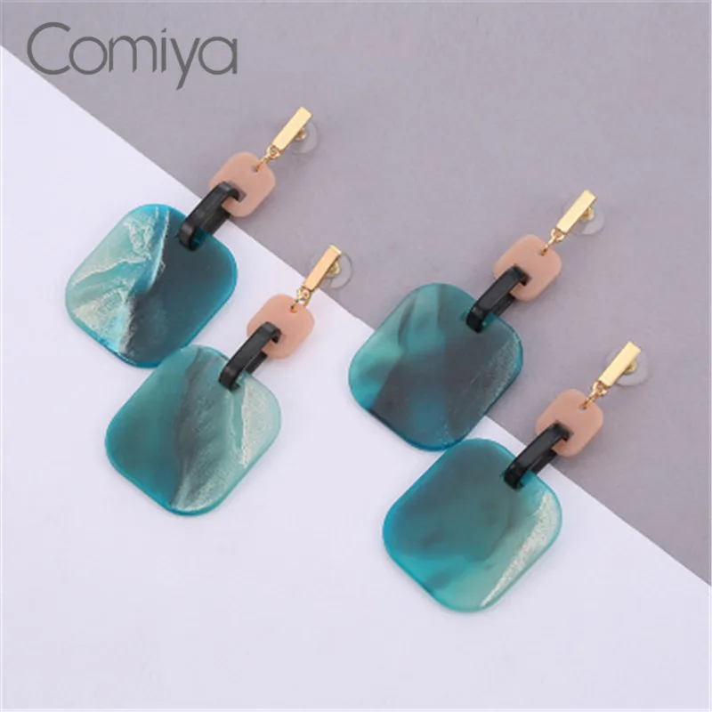 Comiya Длинные акриловые ногти геометрический кулон серьги с фианитом Umode D'oreille