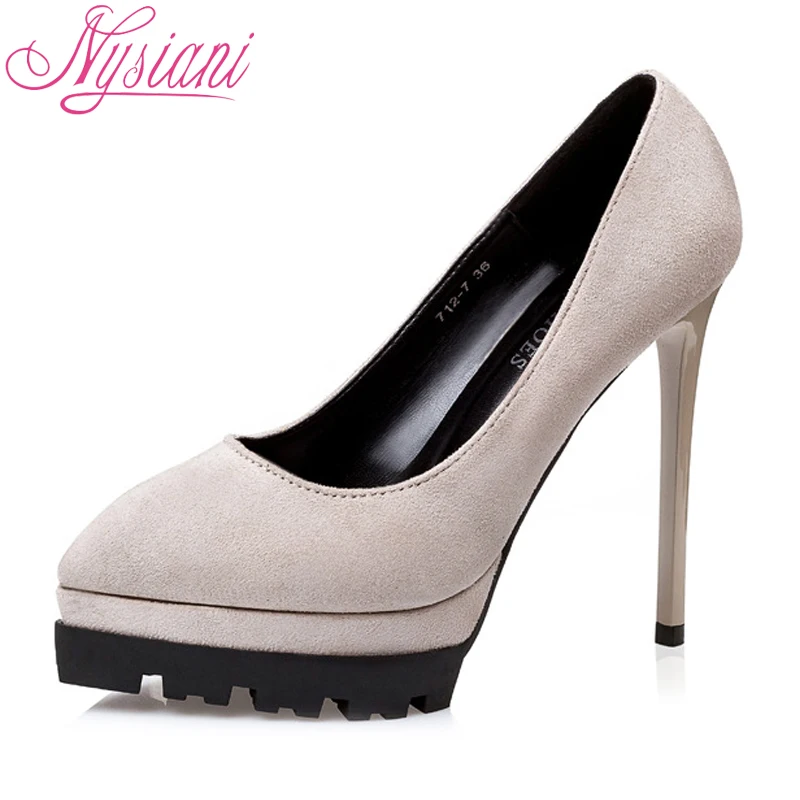 Nysiani высокий каблук женщин Туфли лодочки 2017 весенние женские Slip On Классические