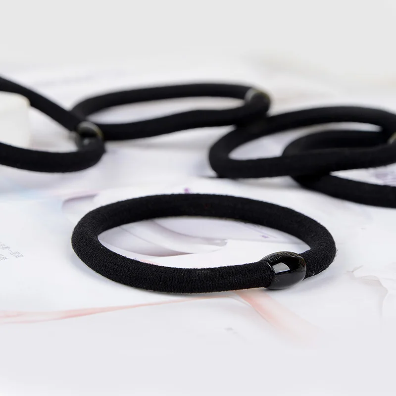 2 ШТ. Украсить Перечеканке Студентка Черный Строка Круг Волос Темперамент