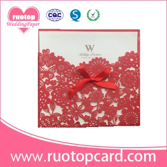 С цветами лазерной резки западный дизайн свадебные пригласительные открытки