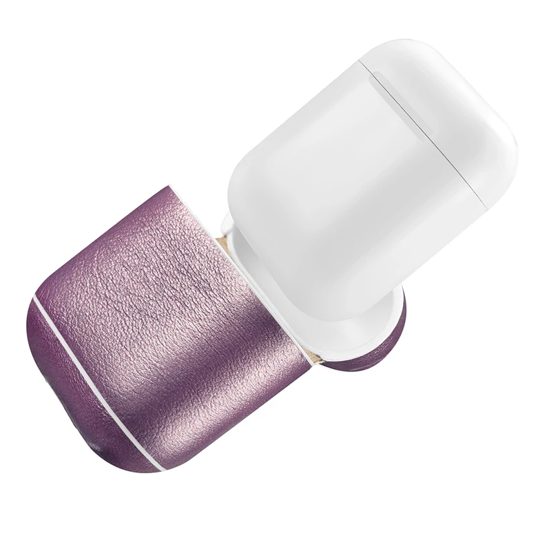 ICARER чехол из натуральной кожи для Apple AirPods роскошный блестящий кожаный защитный |