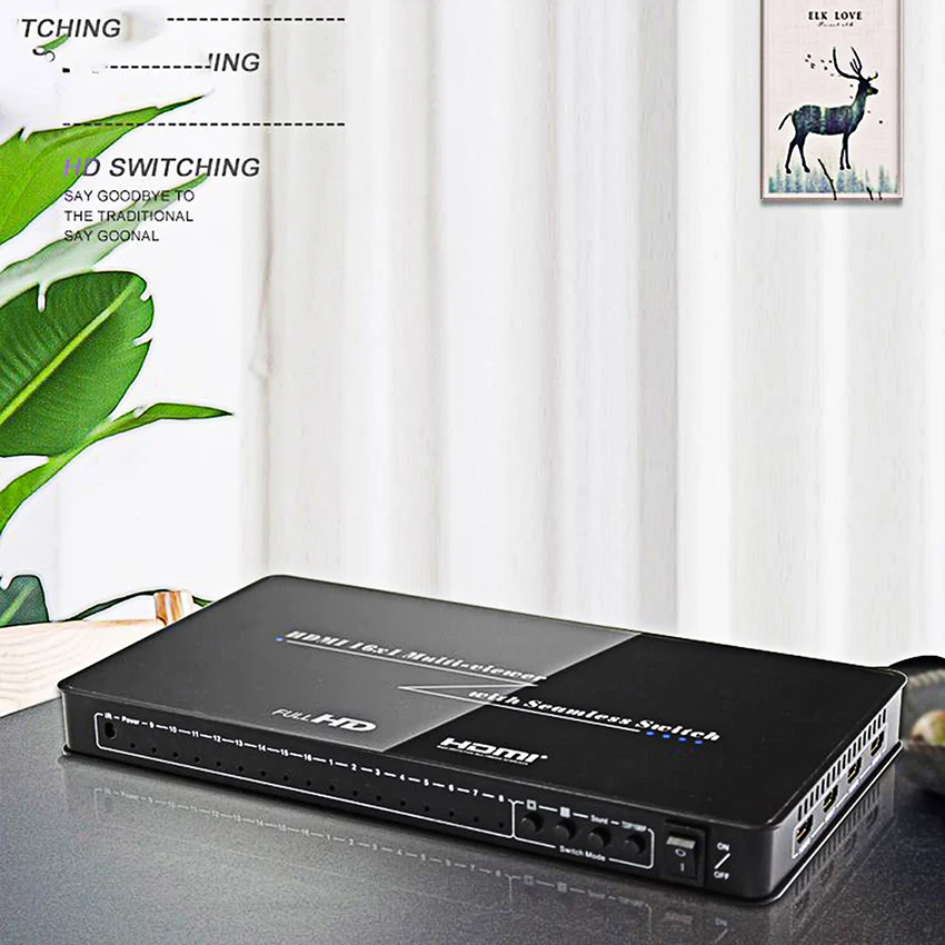 16X1 HDMI мульти-просмотра в режиме реального времени Multiviewer 16 1 выход с бесшовный