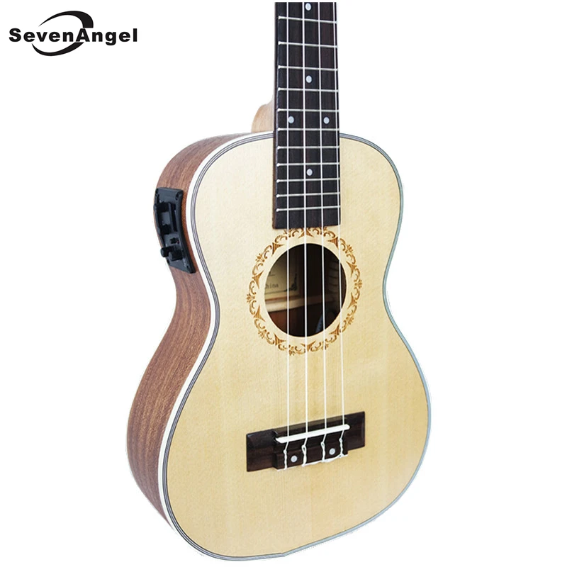 SevenAngel 23 дюймов концертная акустическая электрическая гитара укулеле мини