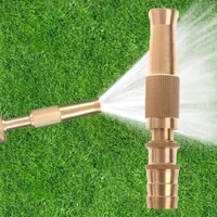 garden brass adjustable spray gun hose nozzle high pressure straight copper gun for car wash watering flower garden hose wand