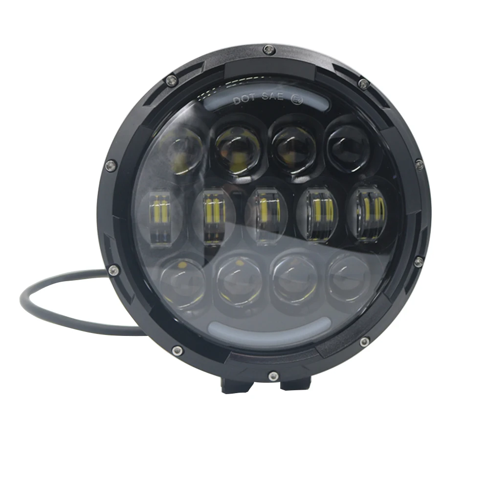 2pcs 7 inch 105W Led Work Light Hi Low Beam Offroad 4WD 4x4 LED DRL HeadLamp For Jeep Toyota Pickup Camper Trailer 12V 24V | Автомобили и