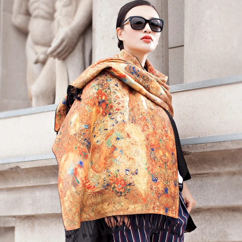 [А] Новая Европа леопарда шарф длинный сон воротником двойного назначения