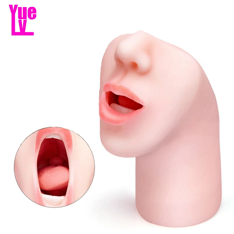 Мужской мастурбатор YUELV реалистичный 3D Глубокая глотка с зубами языка носа секс