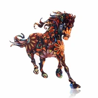 personality running animal acrylic romantic horse brooch jewelry pin smart childrens festival present ornaments hot bc17y049m2