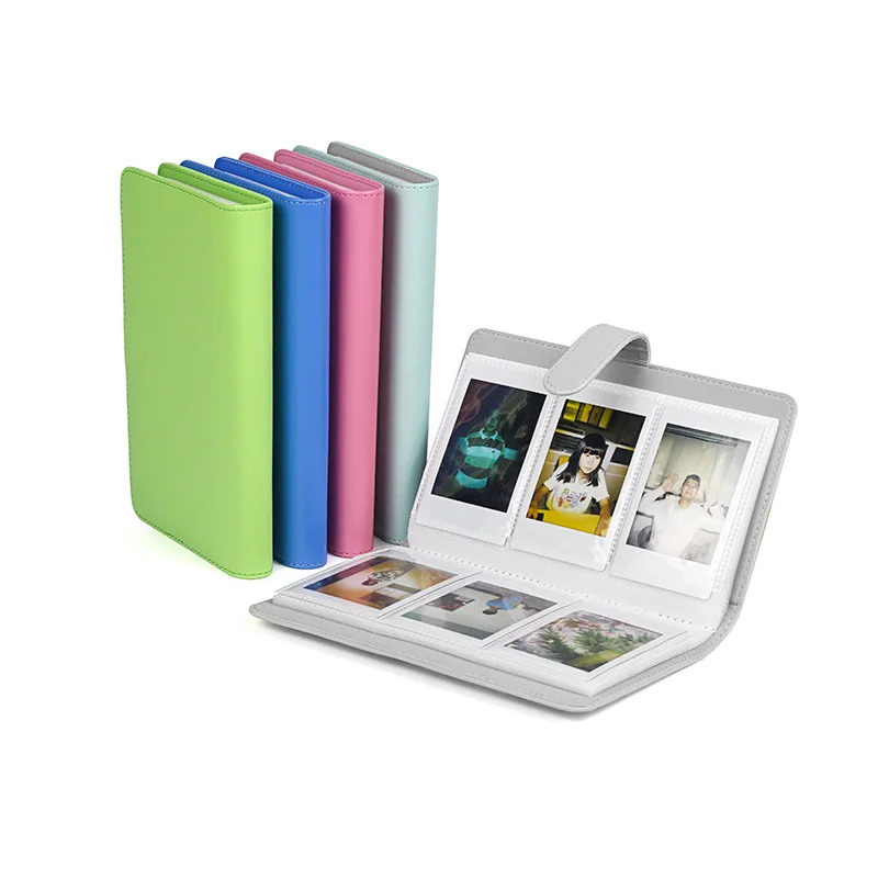 Protective Case Waterproof PU Leather Bag with Shoulder Strap+96 Pockets Photo Album for Fuji Fujifilm Instax Mini 9/8/7s Camera