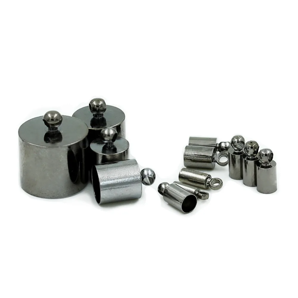 50 шт./лот KC Золото/Gunblack Гальваническим Ожерелье Браслет End Caps Место для 7.5 мм/9.5 мм/10