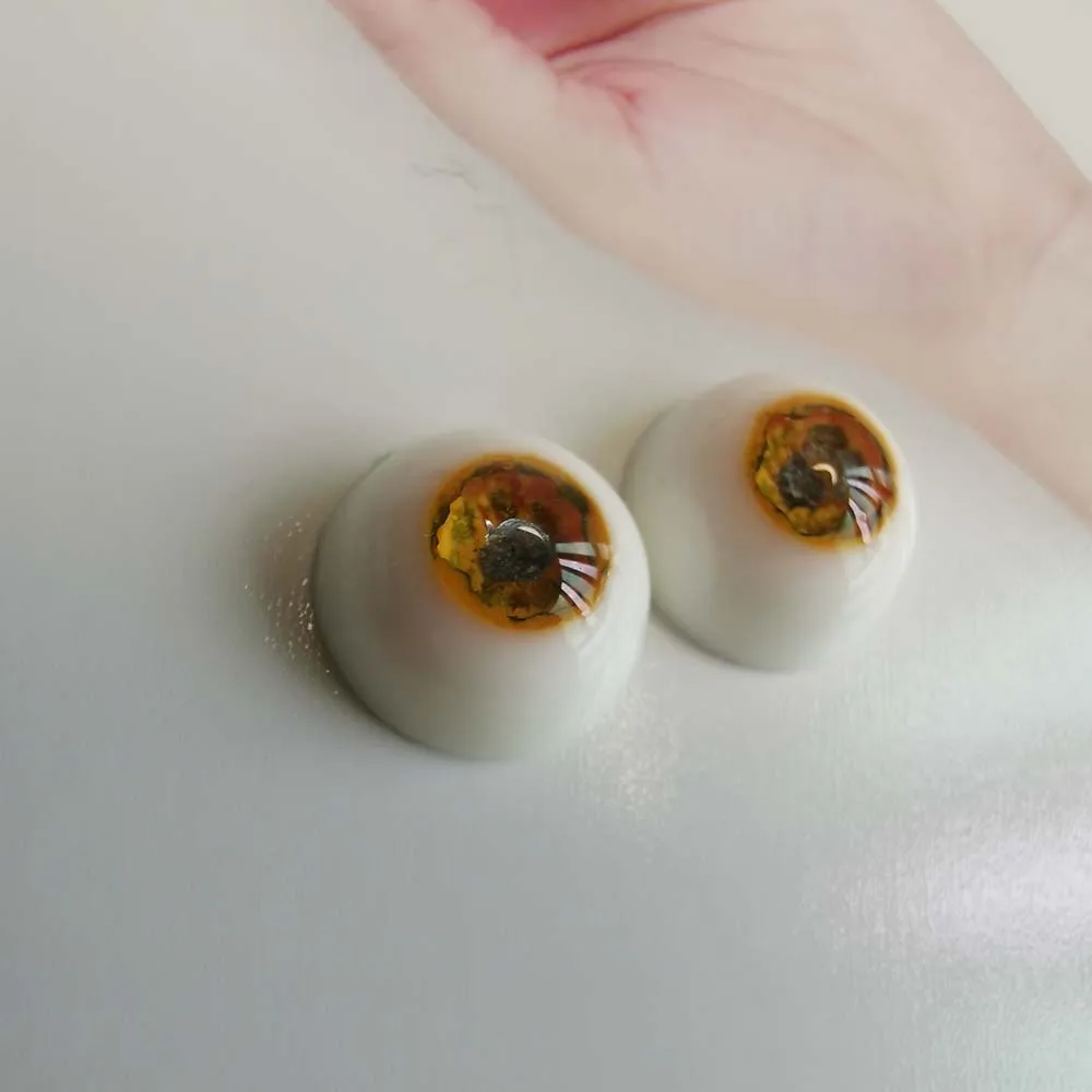 Круглые УФ-очки irise 14 мм из смолы с желтыми листьями для 1/6 1/4 1/3 BJD sd MSD SD AS DZ Dollfie