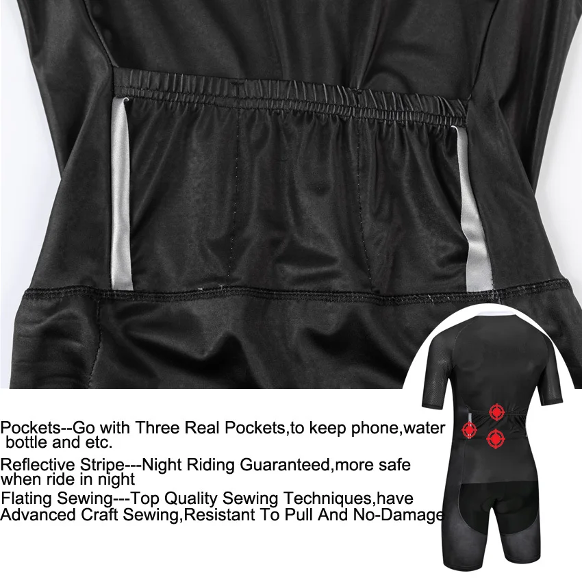 Бразильский джентльмен велокостюм мужской триатлон короткий рукав Speedsuit одежда