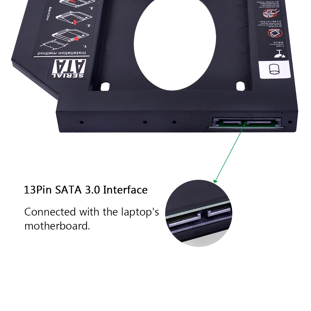 Переходник CHIPAL для второго жесткого диска SATA 3 0 12 7 мм 9 5 2 дюйма HD SSD чехол Корпус