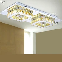 2 head hot sale bedroom led ceiling light modern diamond crystal ceiling lamps free shipping
