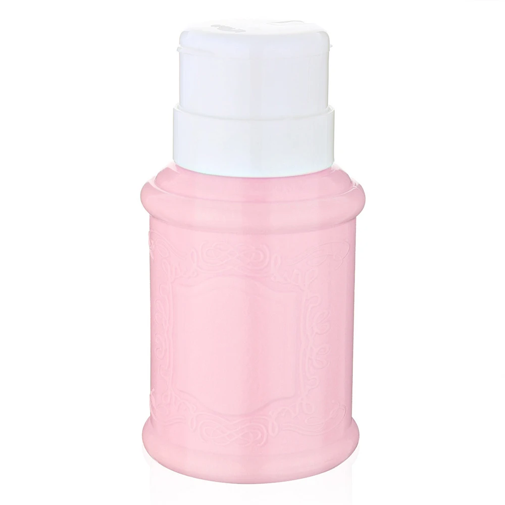 Pink 250ml 250/200 мл 7 цветов пустой Пластик жидкость для снятия лака Алкоголь Жидкость Пресс Насосное Диспенсер Бутылка УФ-гель для дизайна ногтей, Очищающий Инструмент - Color: Pink 250ml