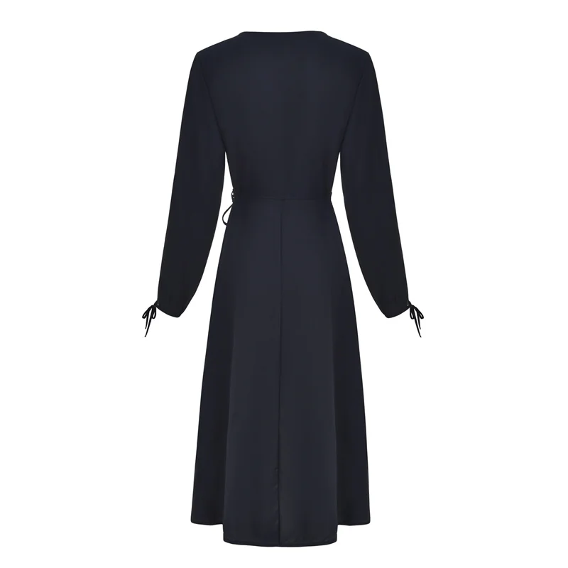 Повседневное с v-образным вырезом и асимметричным низом галстук-бабочка Фонари