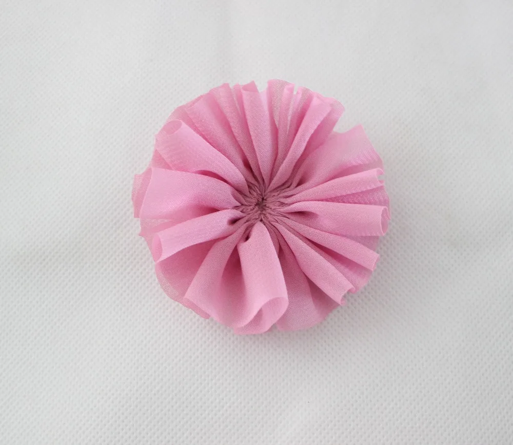 7 см балерины Цветы шифон цветы Ткань для головной повязки Детские аксессуары